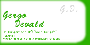 gergo devald business card